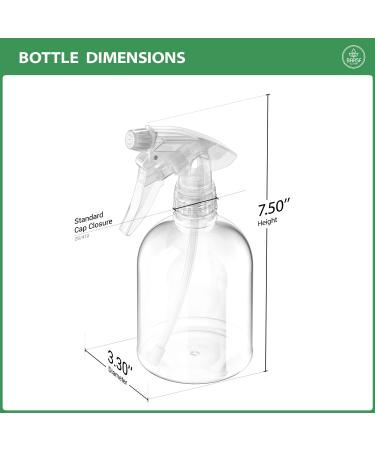 Bar5F 16 oz Plastic Spray Bottle | Leak Proof Clear Trigger Handle | Adjustable Nozzle | Refillable Heavy Duty Sprayer for Salons, Spas, Cleaners & Cooking - Buy Online on GoSupps.com