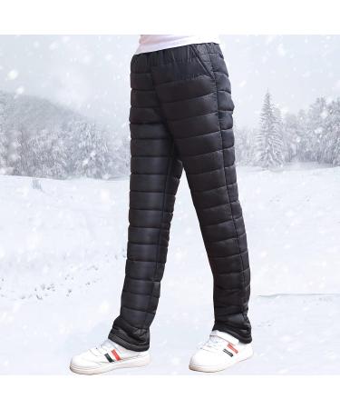 MEILONGER Boys Snow Pants 10-12 Classic Black | Waterproof & Windproof Ski Pants with Pockets - Buy Online on GoSupps.com