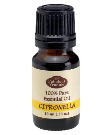 Fabulous Frannie Citronella 100% Pure Undiluted Essential Oil Therapeutic Grade - 10 ml. Great for Aromatherapy!