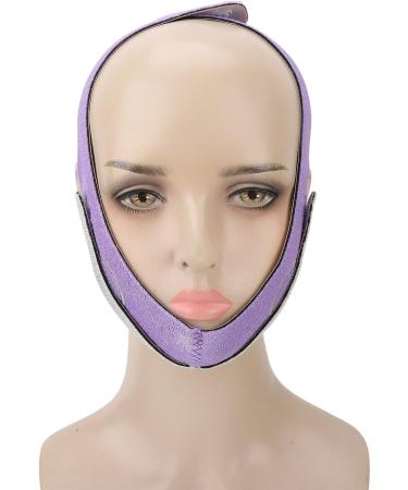 Qukaim Facial Slimming Strap Face Lifting Band V Line Elastic Graphene Breathable Adjustable Strap for Slimming Face Purple - Buy Online on GoSupps.com