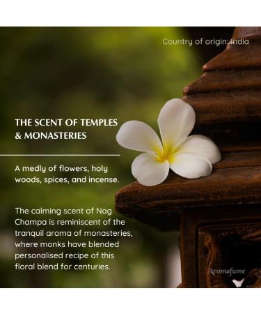 Nag Champa Essential Oil Roll-On Blend by Aromafume | 10ml | Made with Sandalwood Jasmine Ylang Ylang & Champa Flower extracts | Ideal for Meditation & Rituals - Buy Online on GoSupps.com