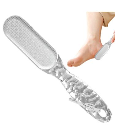 Foot Brush Scrubber 2-in-1 Multi Purpose Callus Remover - Foot Rasp for Cracked Heel Reduces Calluses & Corns Foot File for Foot Care Wet/Dry Feet Transparent