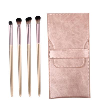 Outanaya 1 4pcs Eye Makeup Brushes Grooming Kit Mini Brush Foundation Brush Makeup Tool Pink Plastic