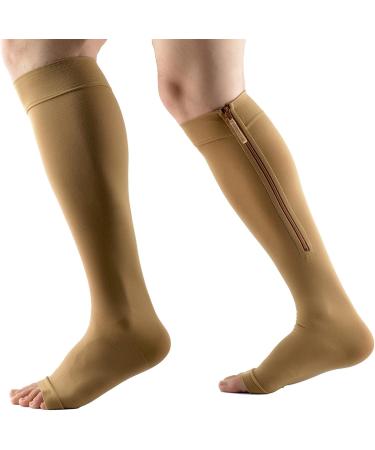 MDRCG Compression Socks with Zipper - Open Toe 3XL B for Optimal Support | International Shipping - Buy Online on GoSupps.com