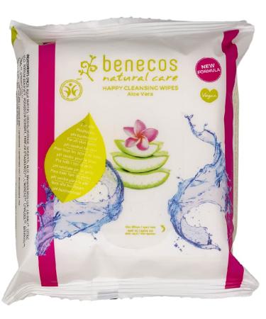 benecos - natural cosmetics - facial cleansing wipes - vegan - 25 pieces