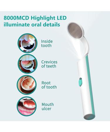 Mouth Mirror with LED Light - 4-Piece Dentist-Level Oral Care Set | International Shipping Available - Buy Online on GoSupps.com