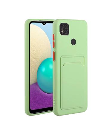 Tivenfezk Nadoli Silicone Case for Xiaomi Redmi 10a Ultra thin shockproof scratch -resistant wallet soft TPU protective cover mobile phone cover with credit card holder Xiaomi Redmi 10a green