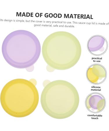 PRETYZOOM 8 Pcs Sauce Cup Silicone Lid Silica Gel Ketchup Sushi - Buy Online on GoSupps.com