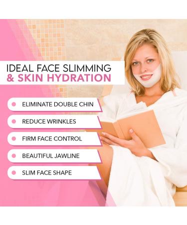 V-Shaped Slimming Face Mask - Double Chin Reducer for Firming & Contour Lifting - Instant Lift Strap Wrinkles Remover - 5 Pack - Buy Online on GoSupps.com