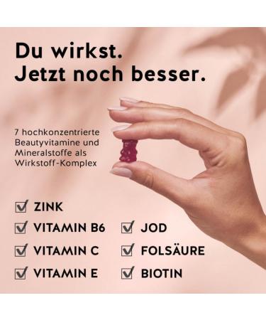 High Dose Biotin 5000 g + Zinc Gummies for Hair Growth - Vegan Sugar-Free - 2-Person Pack (120 Gummies) - Bears with Benefits - Buy Online on GoSupps.com