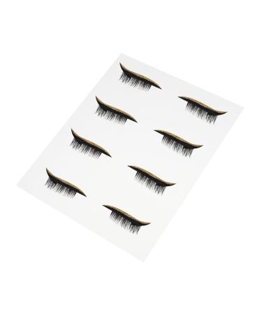 NOLITOY 8 pairs Self-adhesive Supplies Decals Line Temporary Long Women Stickers Lash Reusable Eyelashes 1 count (Pack of 1) Glodenx2pcs
