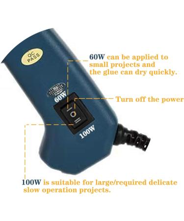60/100W Full Size Hot Glue Gun Kit with Carry Bag & 28 Glue Sticks - Dual Power High Temp Melt Gun for DIY Projects & Home Repairs - Buy Online on GoSupps.com