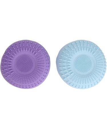 Buy Silicone Cute Shaped Makeup Brushes & Cleansing Bowl | Soft Cosmetic Brushes for Home & Salon Blue & Purple - Buy Online on GoSupps.com