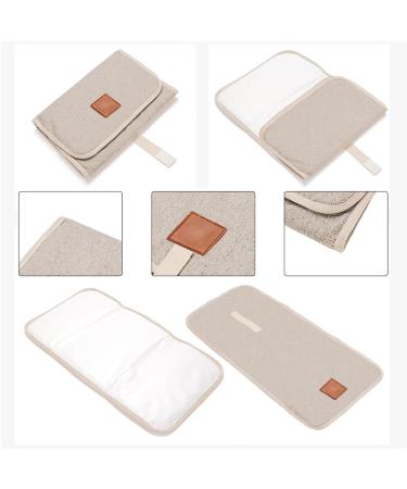 Portable Baby Changing Mat - Breathable Washable & Reusable for Infants & Toddlers | Beige Changing Blanket for On-the-Go Care - Buy Online on GoSupps.com