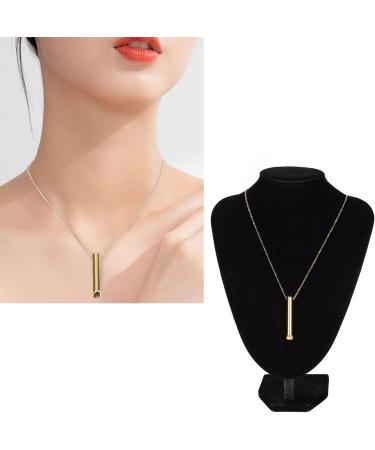 Horoper Stainless Steel Mindful Breathing Necklace - Stress Reduction Jewelry for Men & Women (Gold) - Buy Online on GoSupps.com