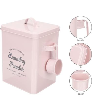 BradOc 1 Set Washing Powder Storage Box with Bucket Metal Detergent Canister Storage Box Container for Storage Tablets Pink - Buy Online on GoSupps.com
