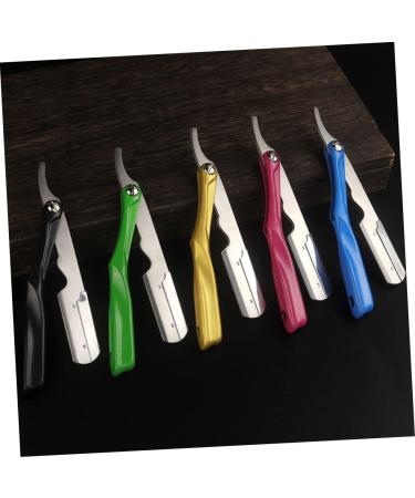 Minkissy Manual Razor Holder | Vintage Straight Razor Haircut & Eyebrow Trimming Tool | Stainless Steel Precision for Men - Buy Online on GoSupps.com