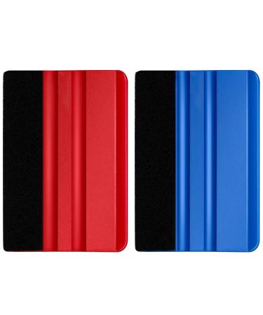 2 Pcs Felt Edge Squeegee Wallpaper Smoothing Tool Vinyl Scraper Tool Car Squeegee Decal for Wall Decals Paint Protection Film Car Wraps Wallpaper Pasting