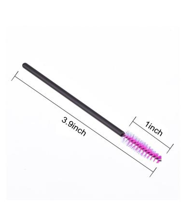 200 PCS Disposable Crystal Eyelash Mascara Brushes Wands - Black and Rose - Buy Online on GoSupps.com