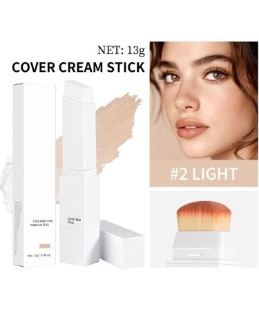 Foundation Makeup 2in1 Concealer Foundation 2in1 Concealer Foundation for Women and Girls Daily Outdoor Travel 2 Light - Buy Online on GoSupps.com