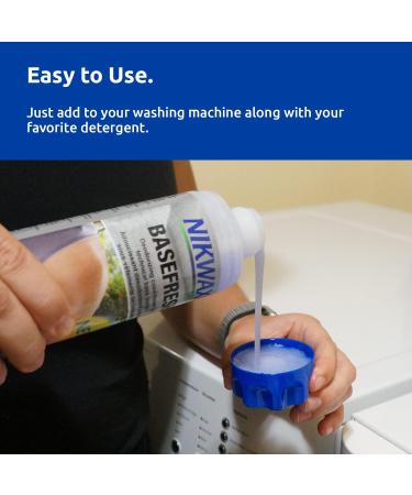 Nikwax BASEFRESH 300ml Deodorising Sports Fabric Conditioner for Next To Skin Clothing. Deodorizes Accelerates Drying & Improves Wicking Of Technical Base Layers. Easy to Use In Washing Machine - Buy Online on GoSupps.com