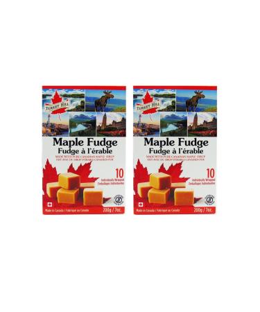 Turkey Hill Sugarbush Box of Natural Maple Fudge( Gluten Free) Made with Pure Canadian Maple Syrup |Total 20 Pieces| Pack of 2 Boxes|
