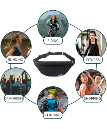 Big Crossbody Belly Pocket Belt Bag - Waterproof Hip Bag for Men & Women | Large Cell Phone & Money Belts for Camping Hiking & Fitness - Buy Online on GoSupps.com