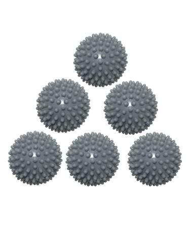 Reusable Dryer Balls Clothes Dryer Balls Anti-Static Fabric Softener Laundry Ball 6 Pack (Gray)