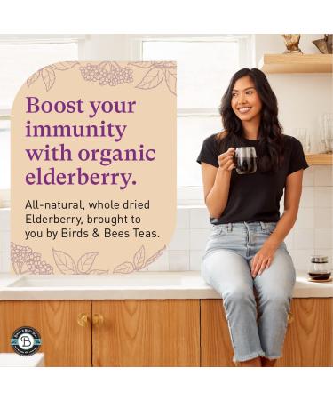 Dried Organic Elderberry - 1lb Bulk for Tea, Syrup, Popsicles & Gummies | Birds & Bees Teas - Buy Online on GoSupps.com