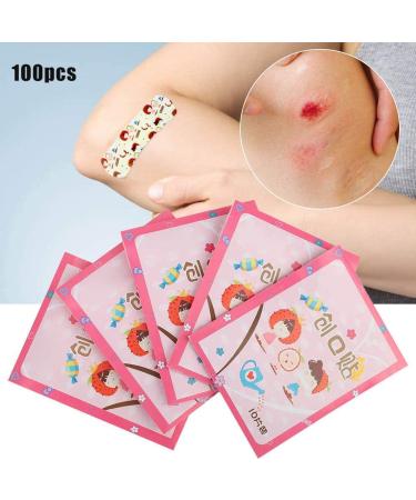 100pcs Kids Bandaids - Cute Waterproof Self Adhesive Bandages for Boys and Girls | Breathable Emergency Kit - Buy Online on GoSupps.com