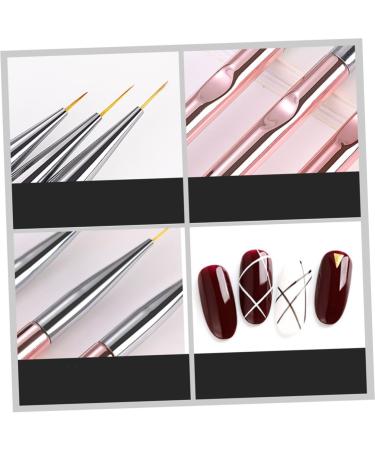 Housoutil Manicure Colored Drawing Tool Uv Gel Nail Brush Nail Pen Nail Brushes for Nail Art Manicure Art Liner Brushes Polish Brush Pen Tools Practical Poly Pull Pen Non-slip Pink - Buy Online on GoSupps.com