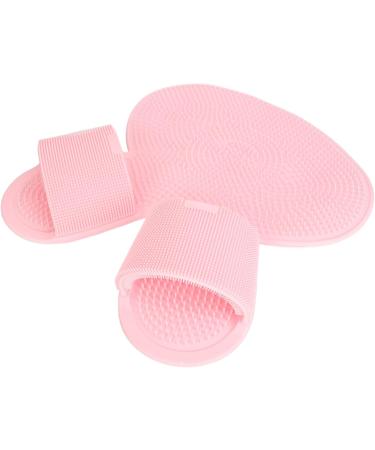 Buy Durable Silicone Foot Scrubber Mat - Easy to Clean Flexible & Multifunctional Shower Foot Cleaner for Men - Pink - Buy Online on GoSupps.com