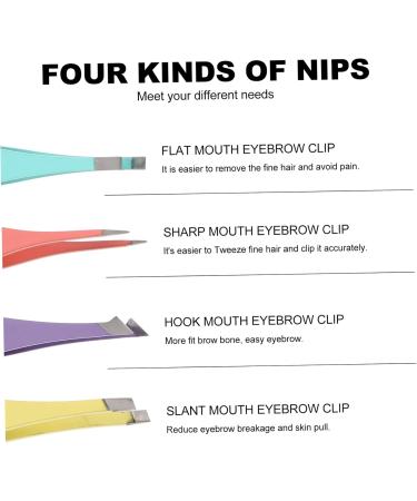 FRCOLOR 8-Piece Eyebrow Tweezer Set - Stainless Steel Makeup & Eyelash Tweezers for Extensions & Crafts - Perfect Hair Removal Kit - Buy Online on GoSupps.com