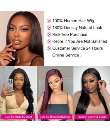 Rxy 13x6 HD Lace Front Wig - 100% Brazilian Real Hair Wig for Women - 22 Inches Natural Black with Baby Hair - Buy Online on GoSupps.com