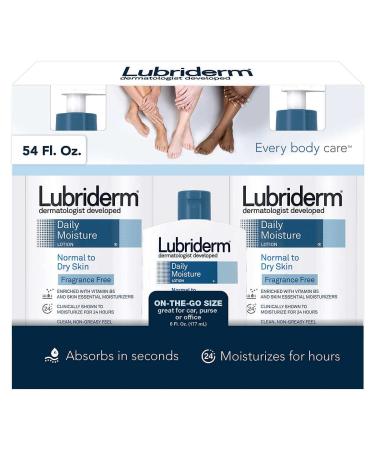 Lubriderm Daily Moisture Lotion Fragrance Free 3-pack