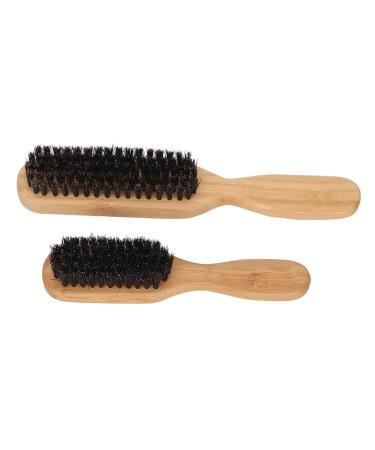 2pcs Beard Brush Set - Wooden Handle Skin-Friendly Barber Tool for Easy Beard Care & Cleaning - Buy Online on GoSupps.com