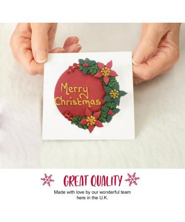 Anniversary House Festive Folliage Plaque Cake Topper Christmas Cake Decorations Edible Cake Decorations Handcrafted Cake Toppers Edible Fondant SFX360 - Buy Online on GoSupps.com