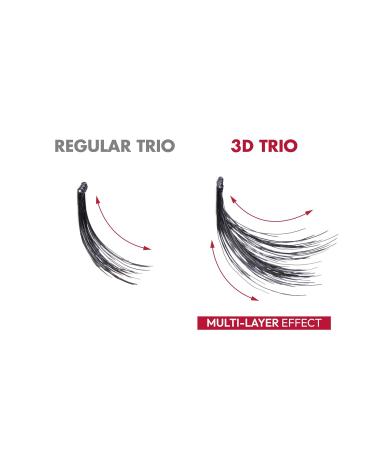 iENVY Triple Black 3D Individual Trio Lashes | Reusable Eyelash Clusters for 3X Volume (Long) - Shop Internationally - Buy Online on GoSupps.com