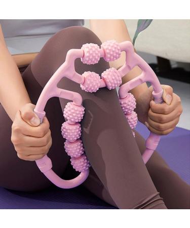 Buy Pink Rose Leg Massage Roller - Manual Cellulite & Muscle Relaxation Tool for Sore Muscles | International Shipping Available - Buy Online on GoSupps.com