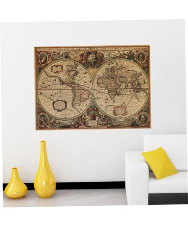 Outanaya Vintage Posters Vintage Decor Vintage Poster Vintage Art Wall Signs Wall Patch Craft Poster Decorate Kraft Paper Map As Shown medium - Buy Online on GoSupps.com