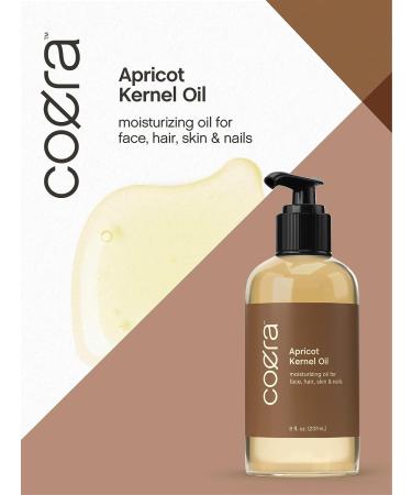 Organic Apricot Kernel Oil - 8 fl oz | Moisturizing for Face, Hair, Skin & Nails | Paraben-Free, SLS-Free, Fragrance-Free - 1 Pack - Buy Online on GoSupps.com