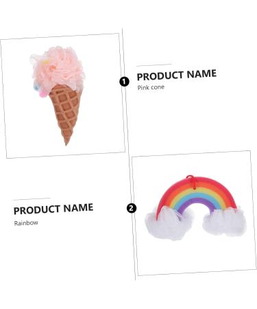 Beavorty 4 Pcs Rainbow Bath Exfoliating Loofah Sponge - Reusable Shower Accessories for Women - Buy Online on GoSupps.com