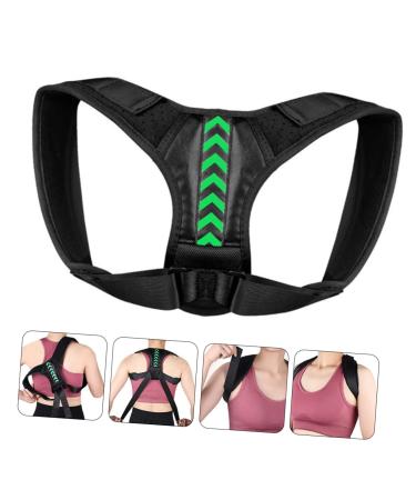 FOMIYES Posture Correcting Belt - Adjustable Upper Back Brace for Improved Sitting Posture - Hump Support - 45X18X1cm Black - Buy Online on GoSupps.com