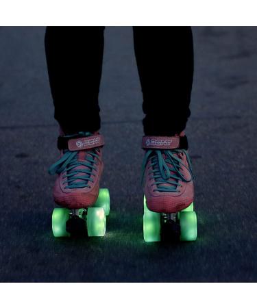 Bont Glow Light Up LED Quad Roller Skate Wheels - 62x35mm 83A - Pack of 4 (Misty Teal) - Buy Online on GoSupps.com