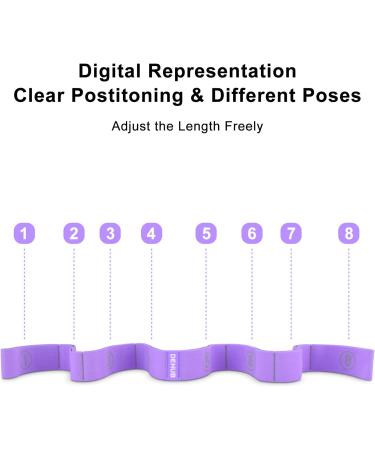 DEHUB Elastic Yoga Stretching Strap - Multi-Loop for Physical Therapy, Pilates, Yoga, Dance & Gymnastics - Purple - Buy Online on GoSupps.com