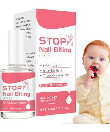 Liquid To Stop Nail Biting | 0.5fl oz Nail Biting Polish Alternative - Stop Nail Biting Polish Care For Kids & Adults Thumb Sucking Stop Safe & Effective Bitter Taste Stop Nail Biting And - Buy Online on GoSupps.com
