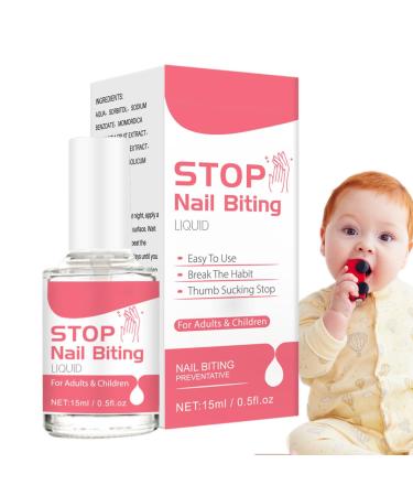 Maciun Nail Biting Stopper - 0.5fl oz Nail Biting Polish Alternative | Stop Nail Biting Polish Care For Kids & Adults Thumb Sucking Stop Safe & Effective Bitter Taste Stop Nail Biting And Thumb