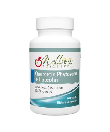 Wellness Resources Quercetin Phytosome 250 mg with Luteolin 100 mg Mast Cell Stabilizer & Natural Histamine Support for Seasonal Allergies NAD Support and Neuroprotective Supplement (60 Capsules)
