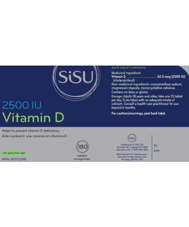 Vitamin D3 2500 IU 180 T - Buy Online on GoSupps.com