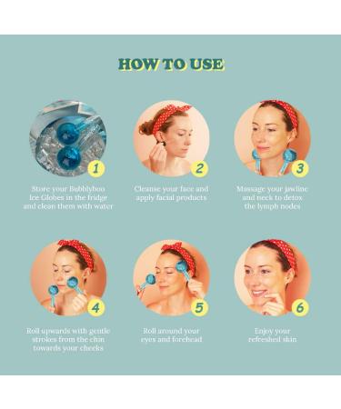 BubblyBoo Ice Globes - Premium Cooling Facial Globes for Puffy, Dull, Saggy Skin - Soothing Glittery Globes (Baby Blue & Bubblegum Pink) - Buy Online on GoSupps.com